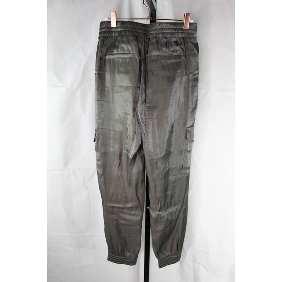 Anthropologie Sheer Satin Joggers Shiny Metallic Holiday XS - Picture 3 of 11